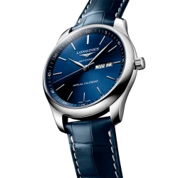 Longines Master Collection Automatic Blue Dial Watch 42mm angled