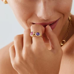 Marco Bicego Jaipur Colore Amethyst Ring on model