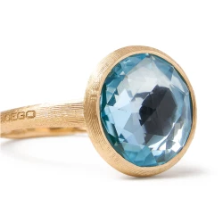 Marco Bicego Jaipur Colore Blue Topaz Ring close up