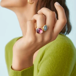 Marco Bicego Jaipur Colore Blue Topaz Ring on model