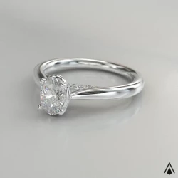 Oxford Oval Platinum 0.60ct Diamond Solitaire Ring 360 degree video