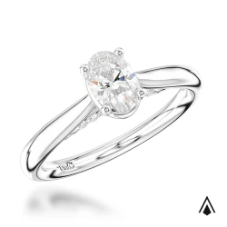 Oxford Oval Platinum 0.60ct Diamond Solitaire Ring