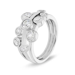 Platinum 0.59ct Diamond Bubble Ring