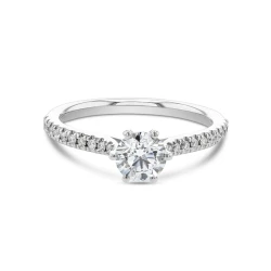 Platinum 0.63ct Diamond Ring Flat