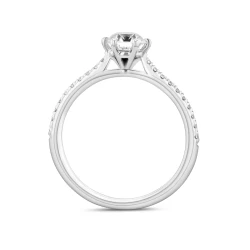 Platinum 0.63ct Diamond Ring upright