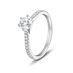 Platinum 0.63ct Diamond Ring