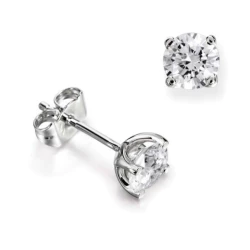 Platinum 0.70ct Diamond Stud Earrings