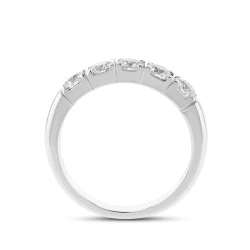 Platinum 0.92ct Diamond Castle Set Ring upright profile