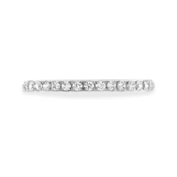 Platinum 1.00ct Diamond Full Claw Set Ring Flat