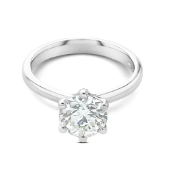 Platinum 1.20ct Diamond Solitaire Ring Front