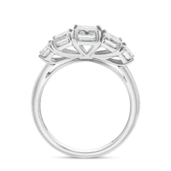 Platinum 2.53ct Diamond Five Stone Ring Upright