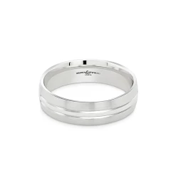 Platinum 6mm Satin & Polished Wedding Ring