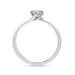 Platinum & 0.36ct Diamond Solitaire Ring Profile View