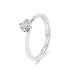 Platinum & 0.36ct Diamond Solitaire Ring