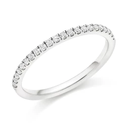 Platinum & Diamond Half Set Wedding Ring