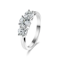 Platinum and Diamond Trilogy Engagement Ring