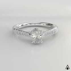 Skye Classic Oval Platinum 0.70ct Diamond Ring 360 Degree Video