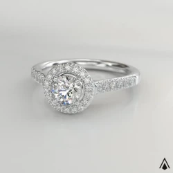 Skye Platinum 0.71ct Diamond Halo Ring 360 Degree Video