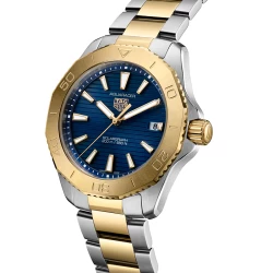 TAG Heuer Aquaracer Professional 200 Solargraph 40mm Two-Tone Angled