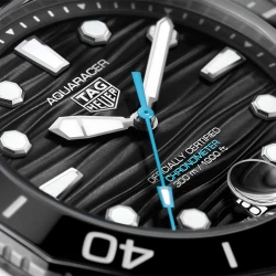 TAG Heuer Aquaracer Professional 300 42mm Black Dial Close Up