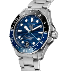 TAG Heuer Aquaracer Professional 300 GMT 42mm Blue Angled