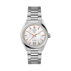 TAG Heuer Carrera Date 36mm Mother-of-Pearl Diamond Bezel Watch