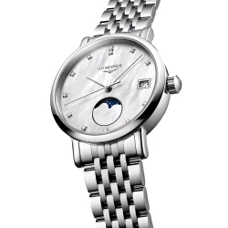 The Longines Elegant Collection 30mm Moonphase Diamond Angled