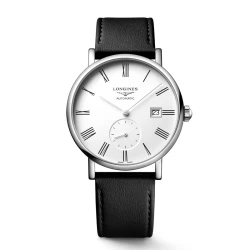 THE LONGINES ELEGANT COLLECTION Automatic White Dial Strap Watch - 39mm