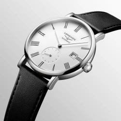 THE LONGINES ELEGANT COLLECTION Automatic White Dial Strap Watch - 39mm