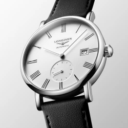 THE LONGINES ELEGANT COLLECTION Automatic White Dial Strap Watch - 39mm