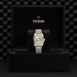 Tudor Black Bay 31 Steel and Gold Silver Diamond Dot Dial Watch in Tudor presentation box