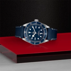 Tudor Black Bay 58 39mm Blue Dial with Strap on side