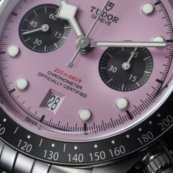 Tudor Black Bay Chrono Pink 41mm close up