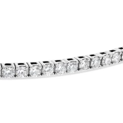 White Gold Flexible 1.00ct Diamond Bangle Diamond Detail