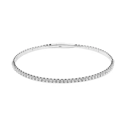 White Gold Flexible 1.00ct Diamond Bangle