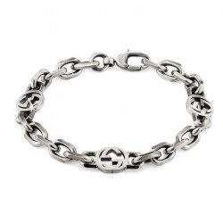 Gucci Aged Silver Interlocking Collection Bracelet