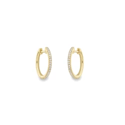 Yellow Gold 0.13ct Diamond Huggy Hoops