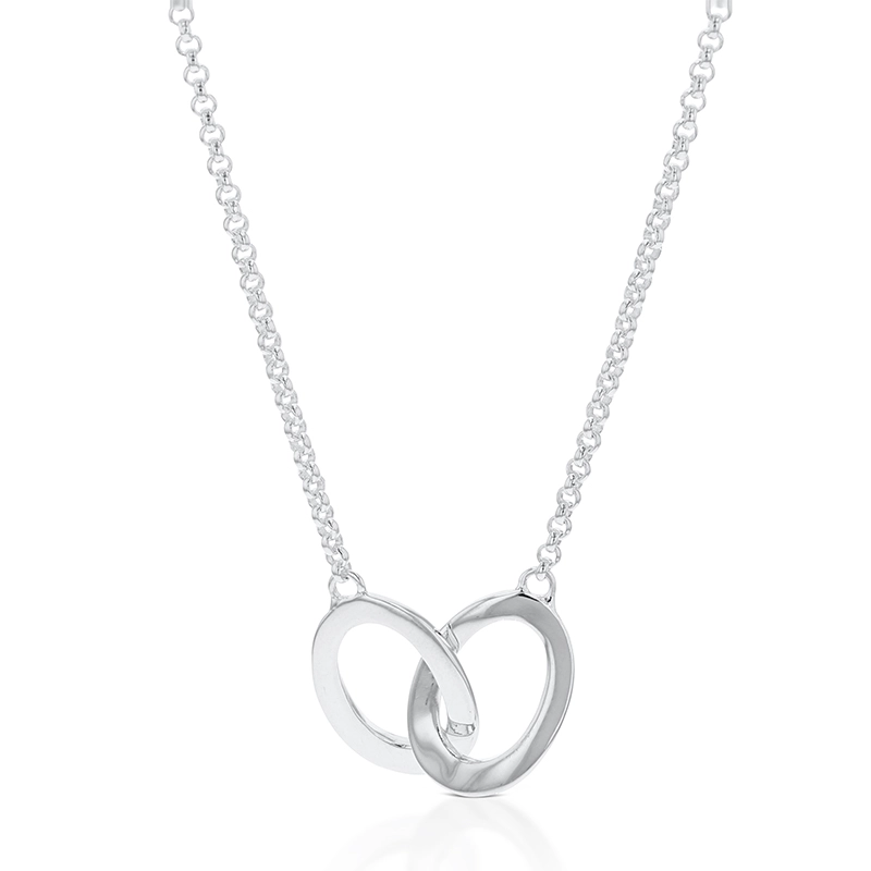 Silver Interlocking Ovals Pendant | Products | Baker Brothers Diamonds