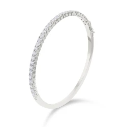 18ct White Gold & 3.50ct Diamond Bangle