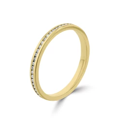 18ct Yellow Gold 0.27ct Diamond Full Channel Set Ring