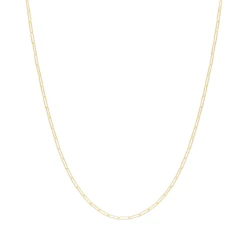 9ct Yellow Gold Paperclip 18" Necklace