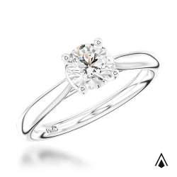 Classic Round Platinum 0.90ct Diamond Solitaire Ring