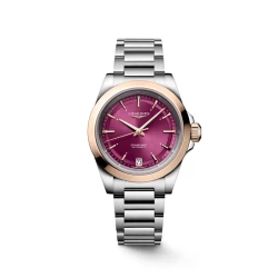 Conquest 34mm Pink Gold Purple Dial