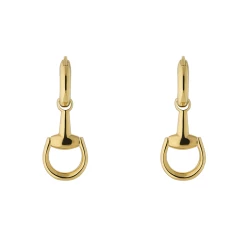 Gucci Horsebit Yellow Gold Earrings