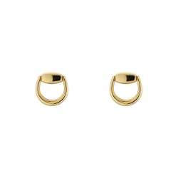 Gucci Horsebit Yellow Gold Stud Earrings