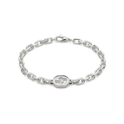 Gucci Interlocking Silver Chain Bracelet