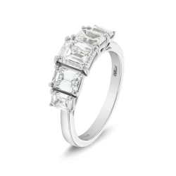 Platinum 2.53ct Diamond Five Stone Ring