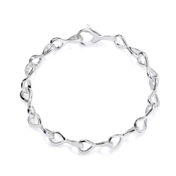 Silver Figure of Eight Link Bracelet