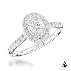 Skye Platinum Oval 1.39ct Diamond Halo Ring